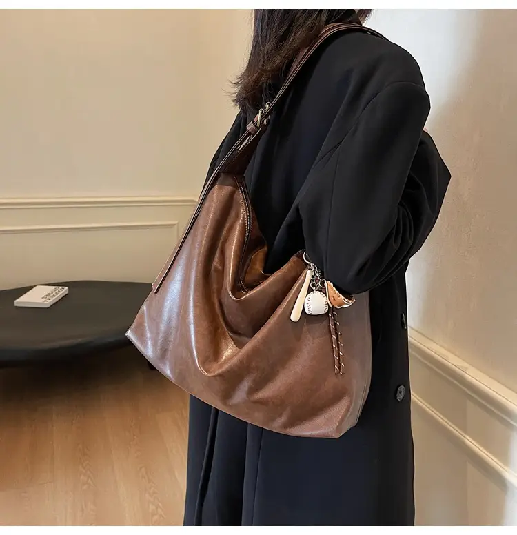Vintage Brown Tote Bag for Women Large Capacity 2024 — feature 24