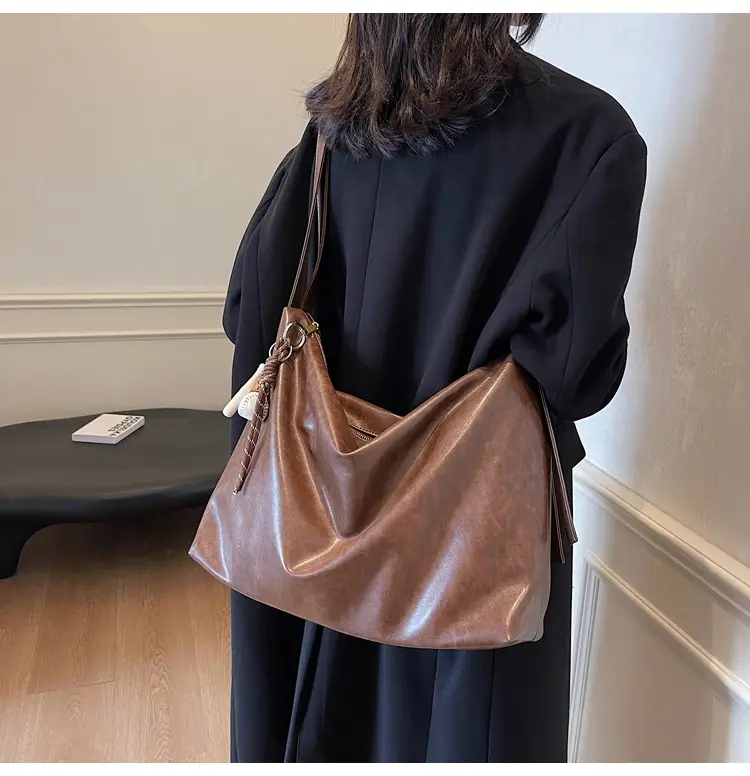 Vintage Brown Tote Bag for Women Large Capacity 2024 — feature 26