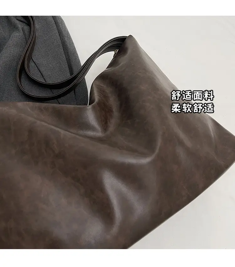 Vintage Brown Tote Bag for Women Large Capacity 2024 — feature 4