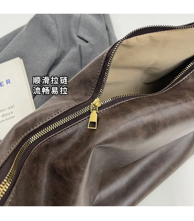 Vintage Brown Tote Bag for Women Large Capacity 2024 — feature 6