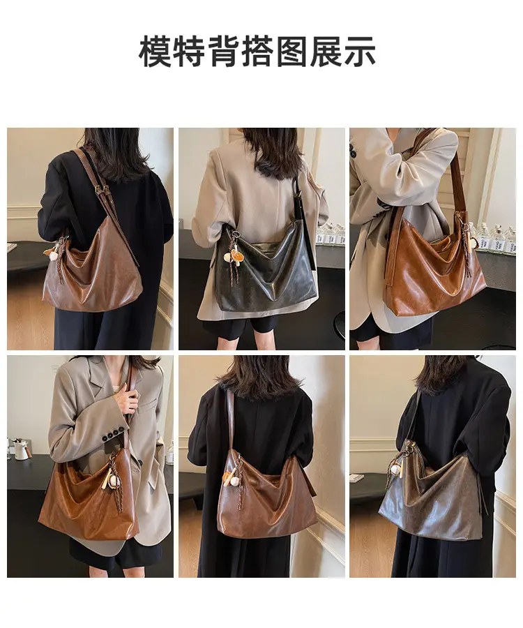 Vintage Brown Tote Bag for Women Large Capacity 2024 — feature 9