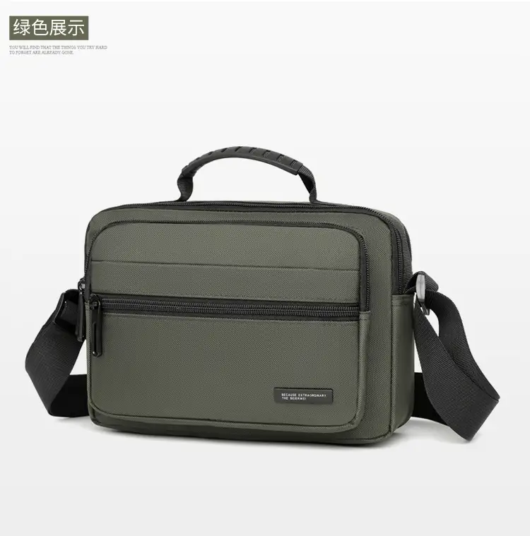 Men's Black Crossbody Bag Oxford Cloth 2024 — feature 27