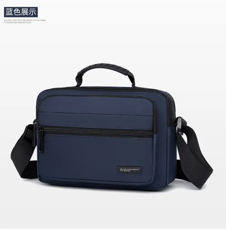 Men's Black Crossbody Bag Oxford Cloth 2024 — feature 28