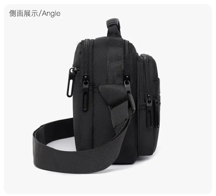 Men's Black Crossbody Bag Oxford Cloth 2024 — feature 31