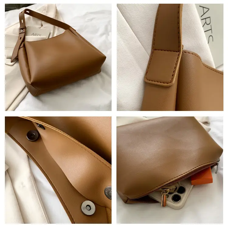 Women's Large Crossbody Bag Brown Leather Casual Mother Tote — feature 11