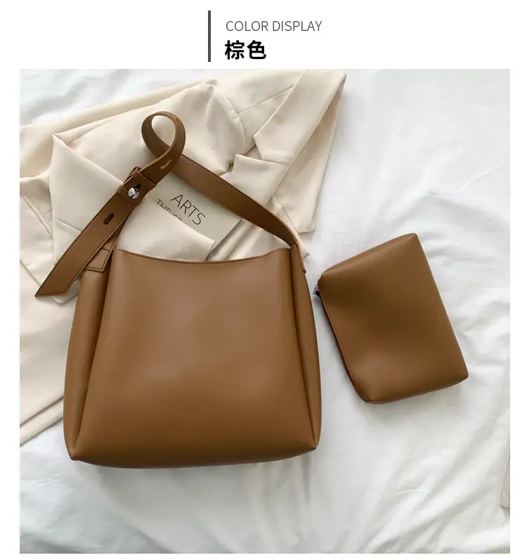 Women's Large Crossbody Bag Brown Leather Casual Mother Tote — feature 16