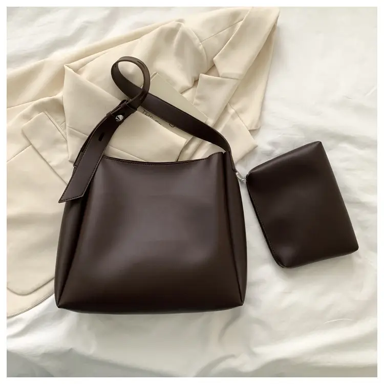 Women's Large Crossbody Bag Brown Leather Casual Mother Tote — feature 18