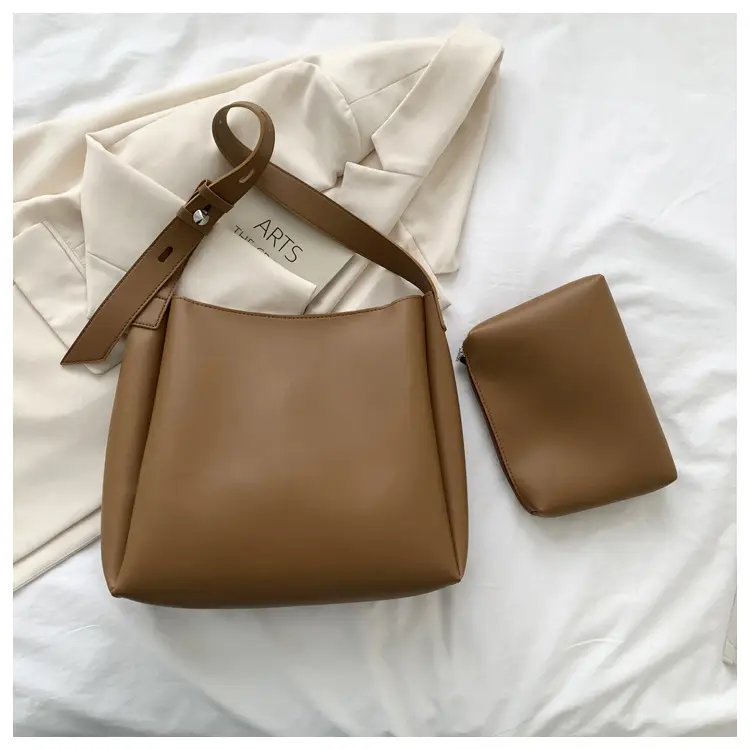 Women's Large Crossbody Bag Brown Leather Casual Mother Tote — feature 19