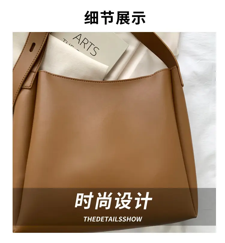 Women's Large Crossbody Bag Brown Leather Casual Mother Tote — feature 6