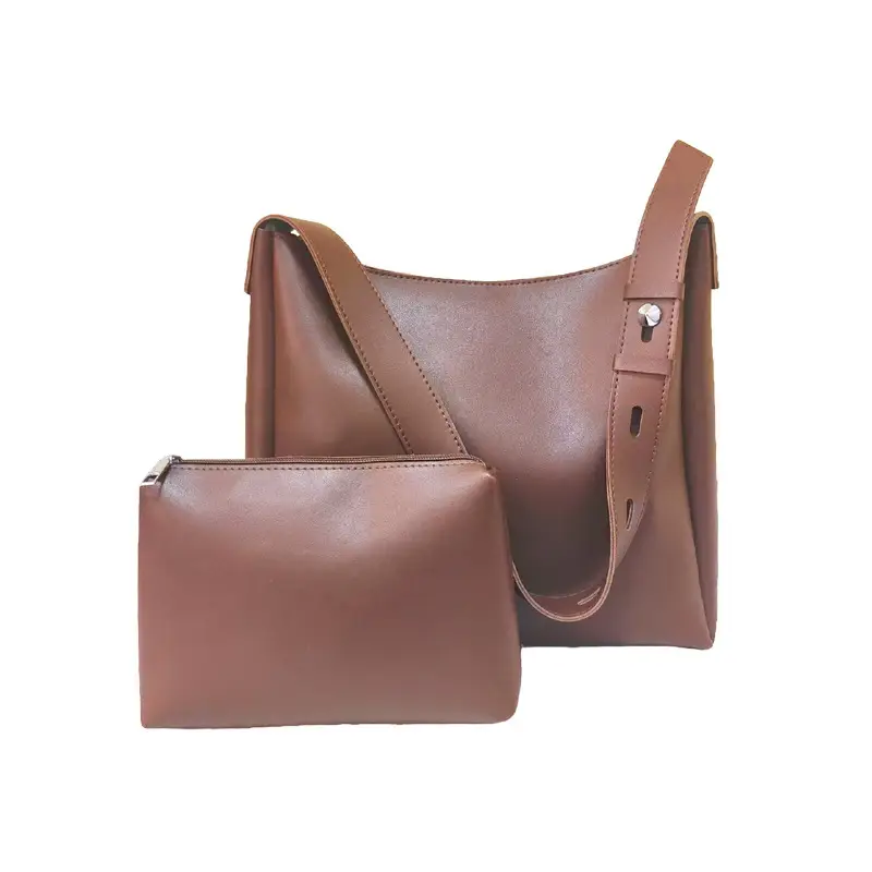 Women's Large Crossbody Bag Brown Leather Casual Mother Tote - Image 6