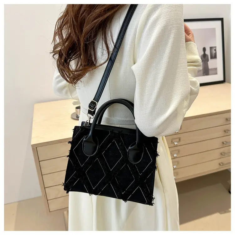 Black Quilted Denim Handbag for Women Summer 2025 — feature 18