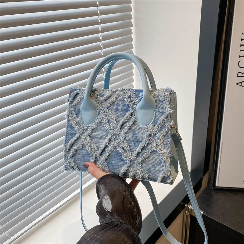Black Quilted Denim Handbag for Women Summer 2025 - Image 2