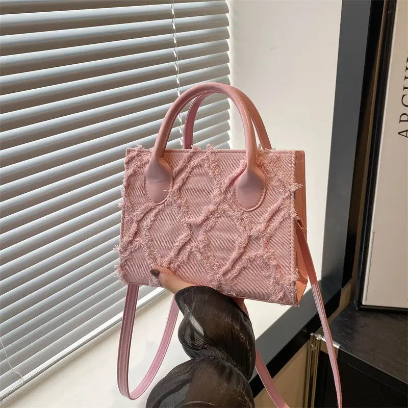 Black Quilted Denim Handbag for Women Summer 2025 - Image 3