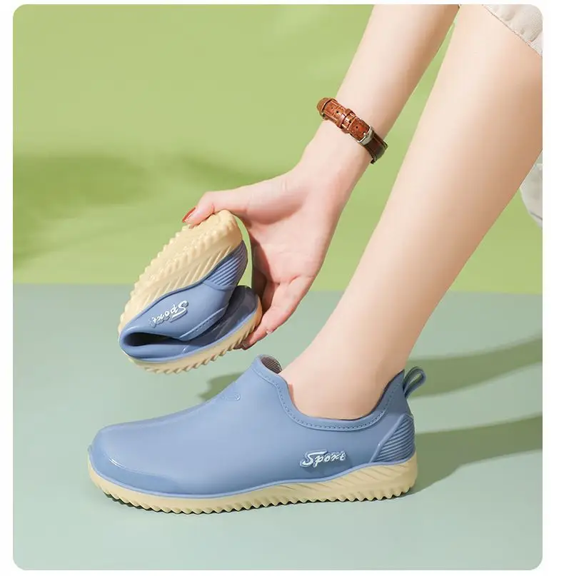 Rain boots women's fashion net red low side fleece-lined warm short tube wholesale non-slip waterproof shoes shallow mouth warm feet rubber shoes generation — feature 13