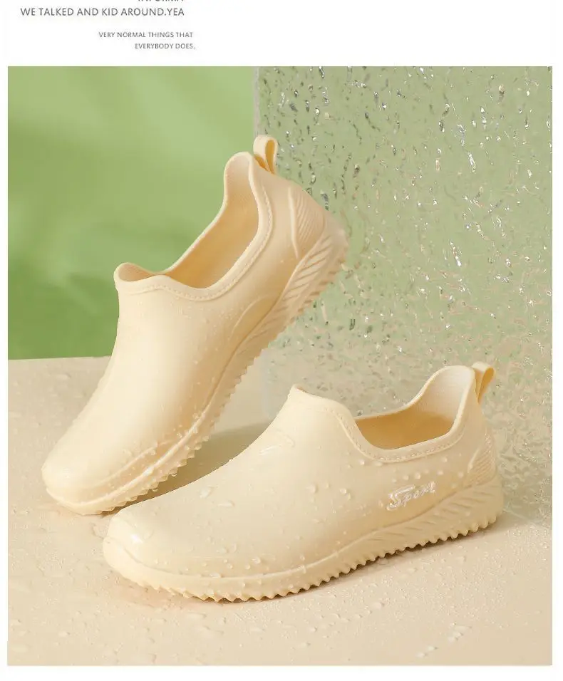 Rain boots women's fashion net red low side fleece-lined warm short tube wholesale non-slip waterproof shoes shallow mouth warm feet rubber shoes generation — feature 23