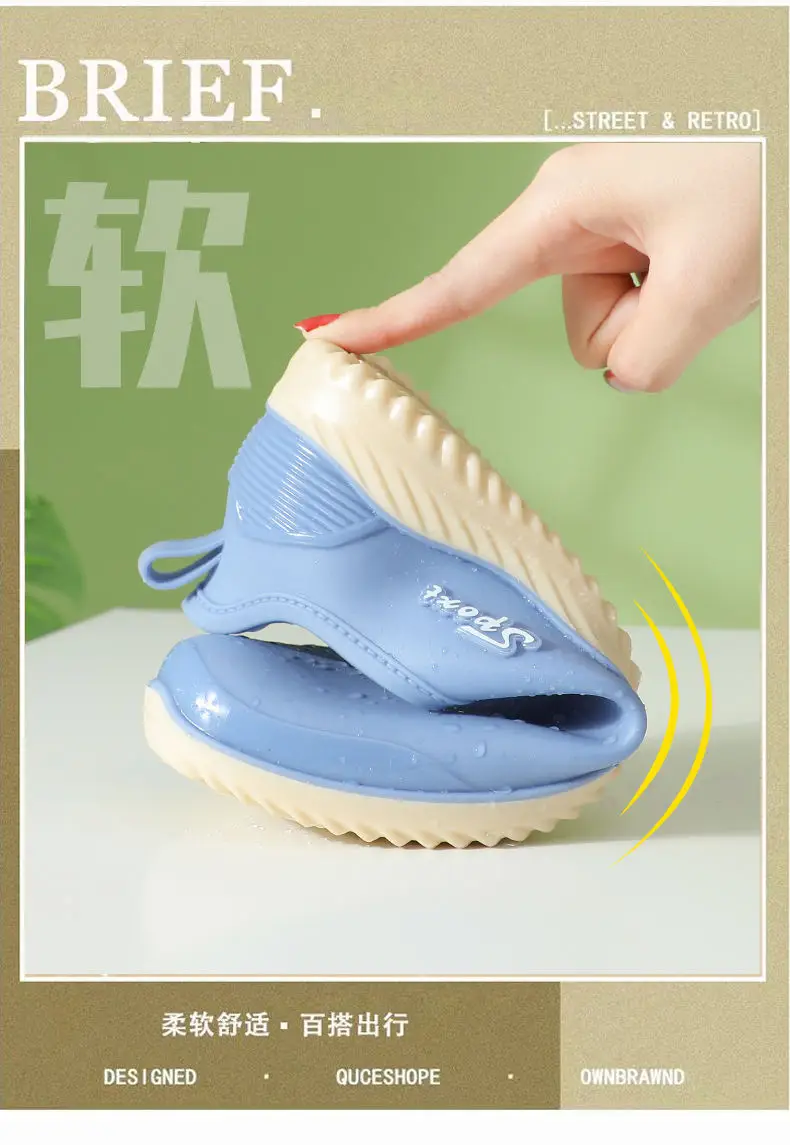 Rain boots women's fashion net red low side fleece-lined warm short tube wholesale non-slip waterproof shoes shallow mouth warm feet rubber shoes generation — feature 3