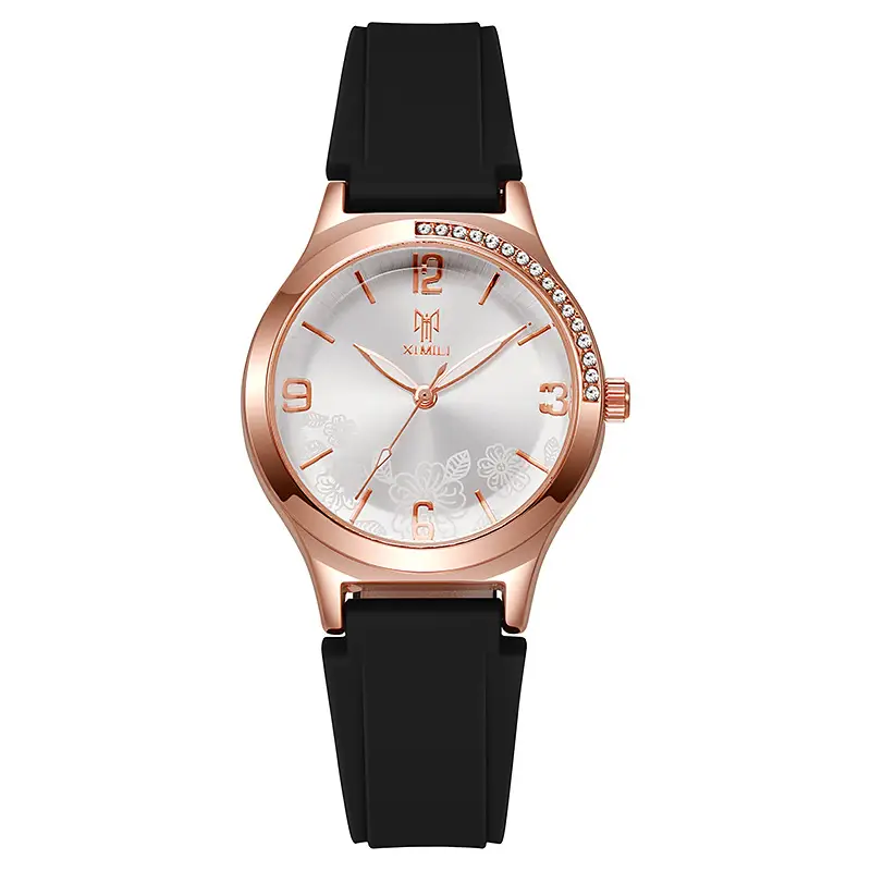 Women's Green Silicone Watch with Rose Gold Dial - Image 8