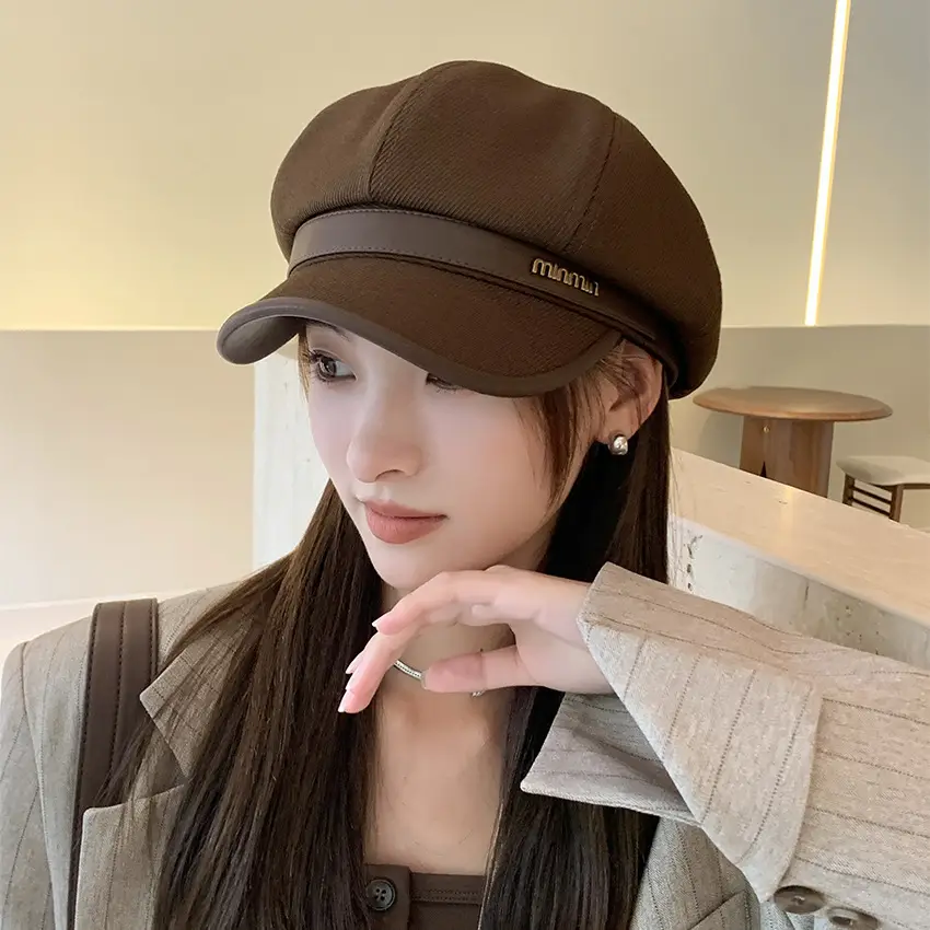 British Retro PU Leather Hat for Kids All Season - Image 8