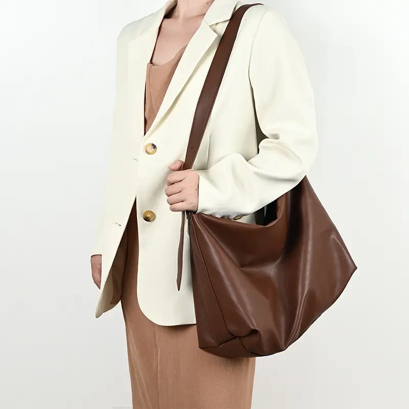 Large Brown Korean Style Shoulder Bag 2025 - Image 4