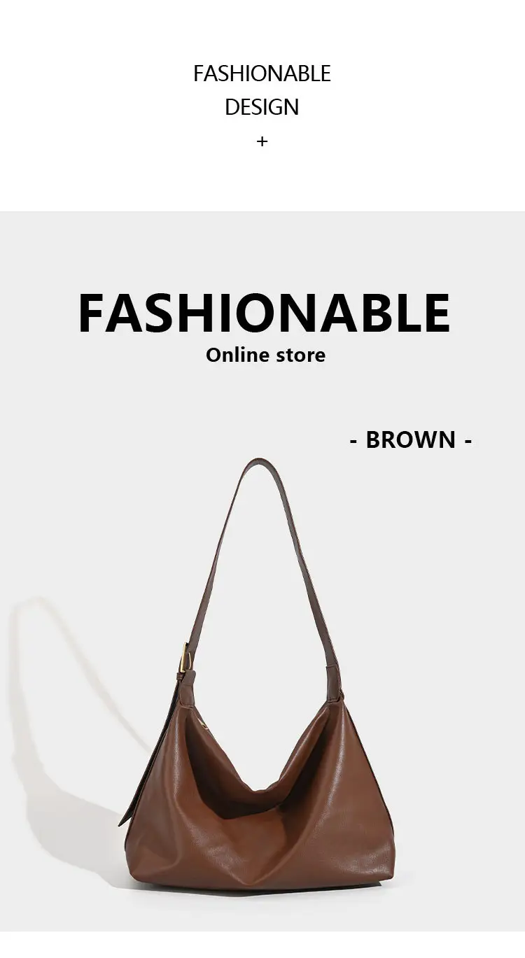 Large Brown Korean Style Shoulder Bag 2025 — feature 15