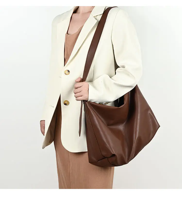 Large Brown Korean Style Shoulder Bag 2025 — feature 3