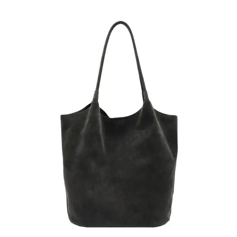Women's Brown Suede Shoulder Bag Large Capacity 2024 - Image 2