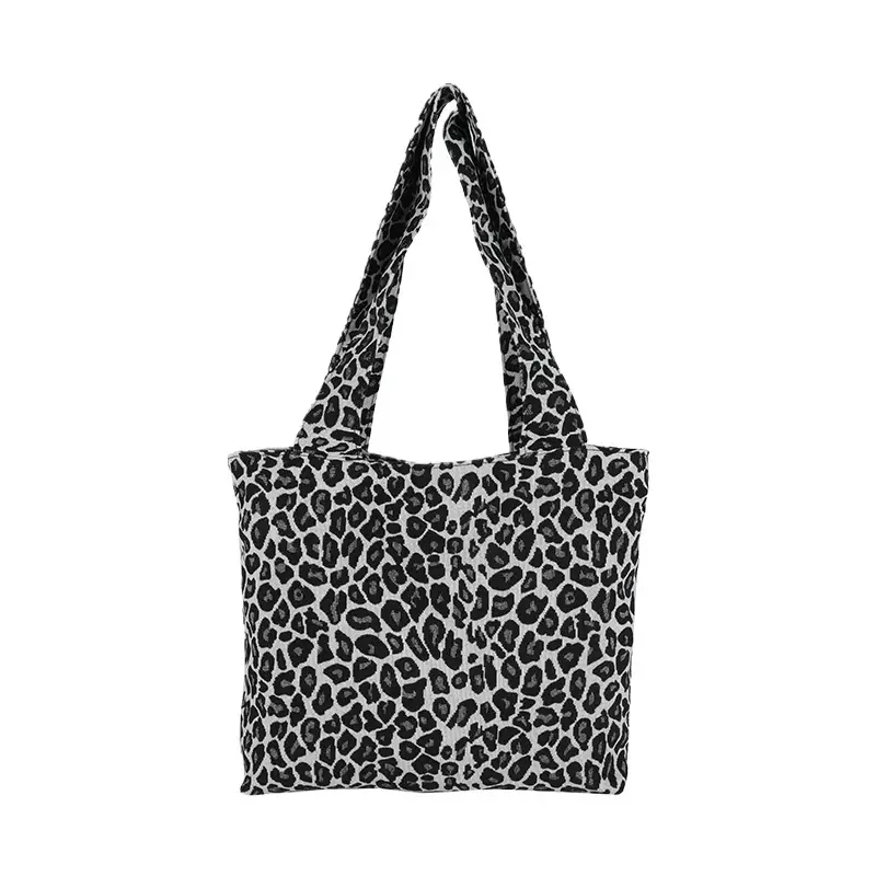 Leopard Print Canvas Shoulder Bag 2026 Spring Summer - Image 7