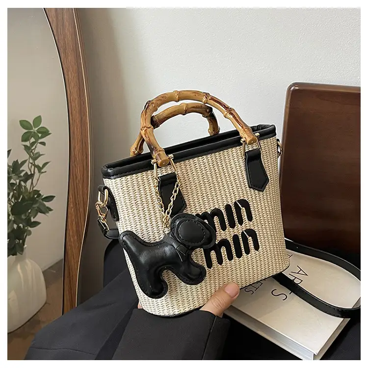 Women's Woven Handbag with Cat Design 2024 — feature 19