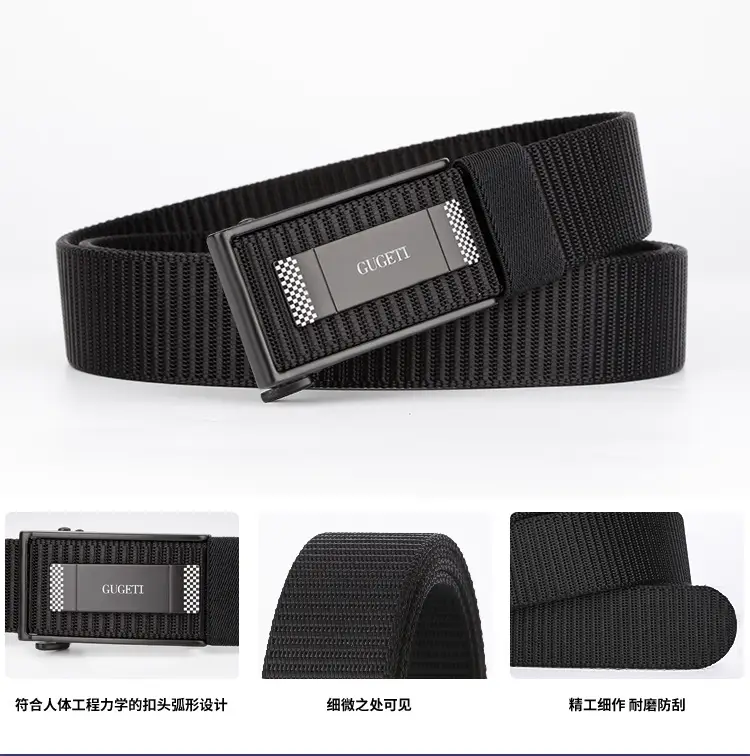 Men's Belt Business Commuter Automatic Buckle Classic All-match — feature 13