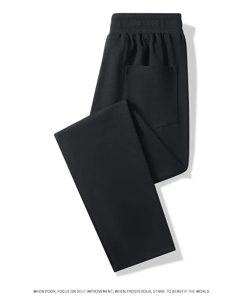 Pants Men's Spring and Autumn Pure Cotton Casual Pants Men's plus size Wide-legged Sweatpants Men's Loose Straight-legged Sports Pants — feature 10