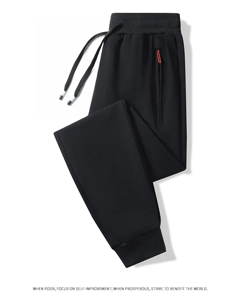 Pants Men's Spring and Autumn Pure Cotton Casual Pants Men's plus size Wide-legged Sweatpants Men's Loose Straight-legged Sports Pants — feature 14