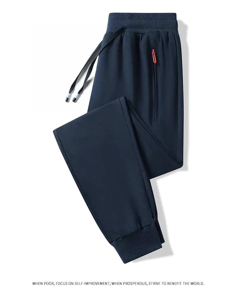 Pants Men's Spring and Autumn Pure Cotton Casual Pants Men's plus size Wide-legged Sweatpants Men's Loose Straight-legged Sports Pants — feature 15