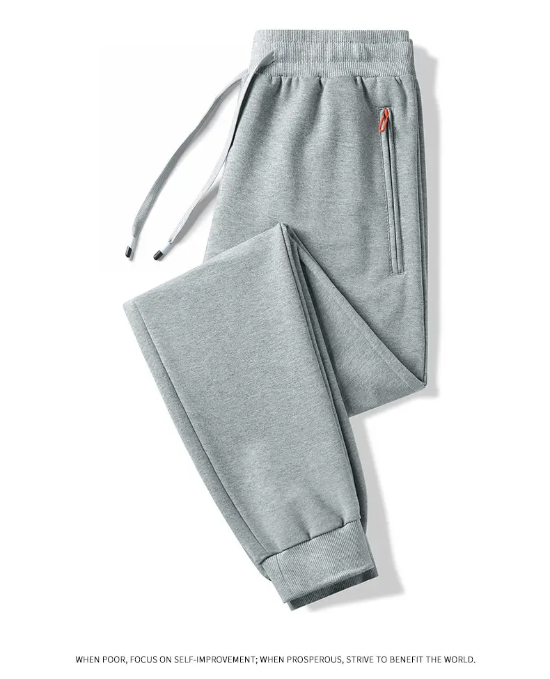 Pants Men's Spring and Autumn Pure Cotton Casual Pants Men's plus size Wide-legged Sweatpants Men's Loose Straight-legged Sports Pants — feature 17