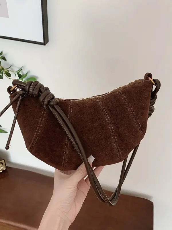 Brown Suede Crossbody Bag for Women 2024 - Image 6