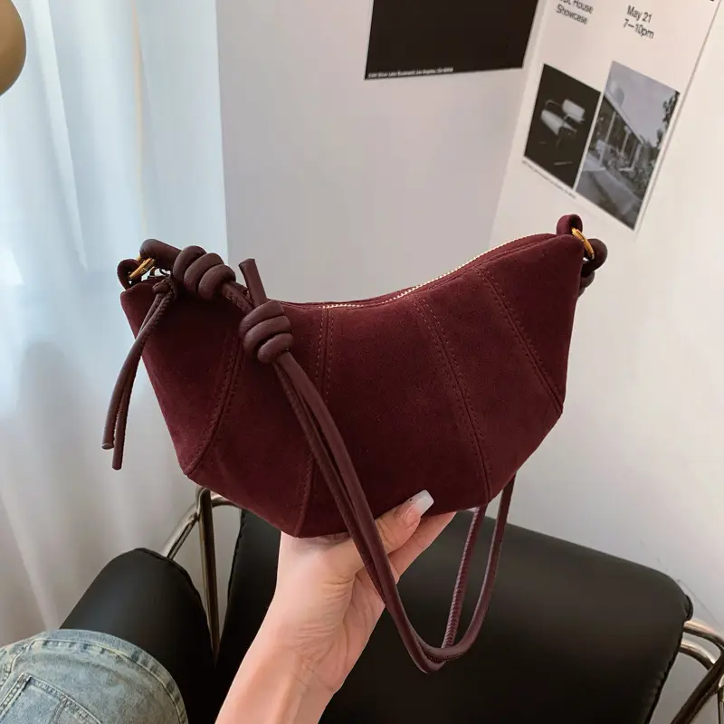 Brown Suede Crossbody Bag for Women 2024 - Image 3