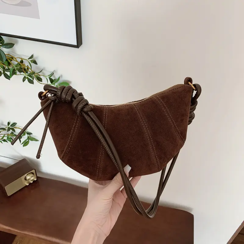 Brown Suede Crossbody Bag for Women 2024 - Image 4