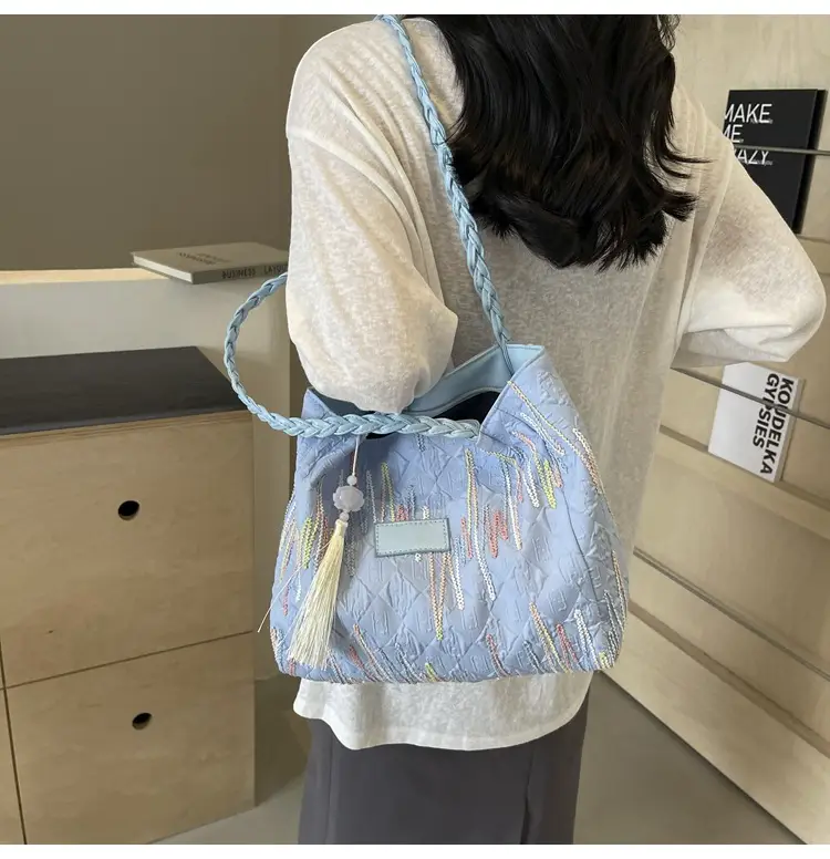 Women's Canvas Shoulder Bag Large Capacity 2024 — feature 17