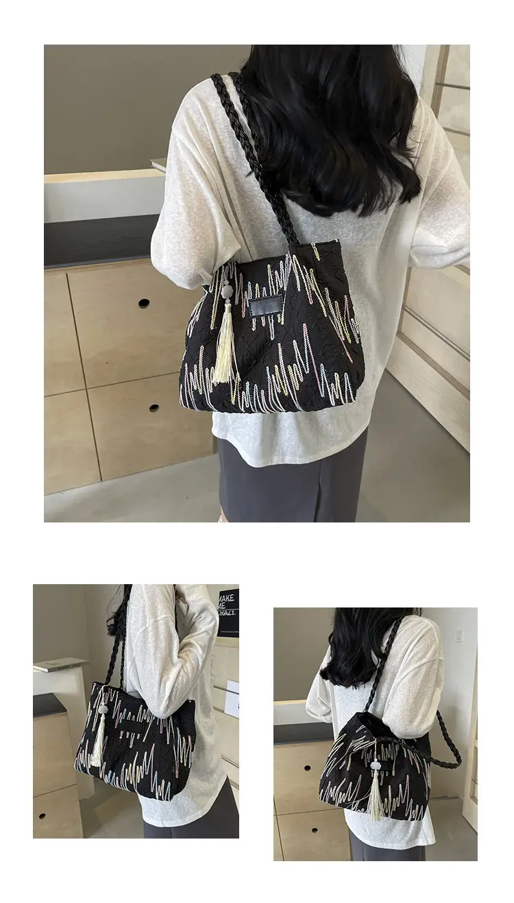 Women's Canvas Shoulder Bag Large Capacity 2024 — feature 25