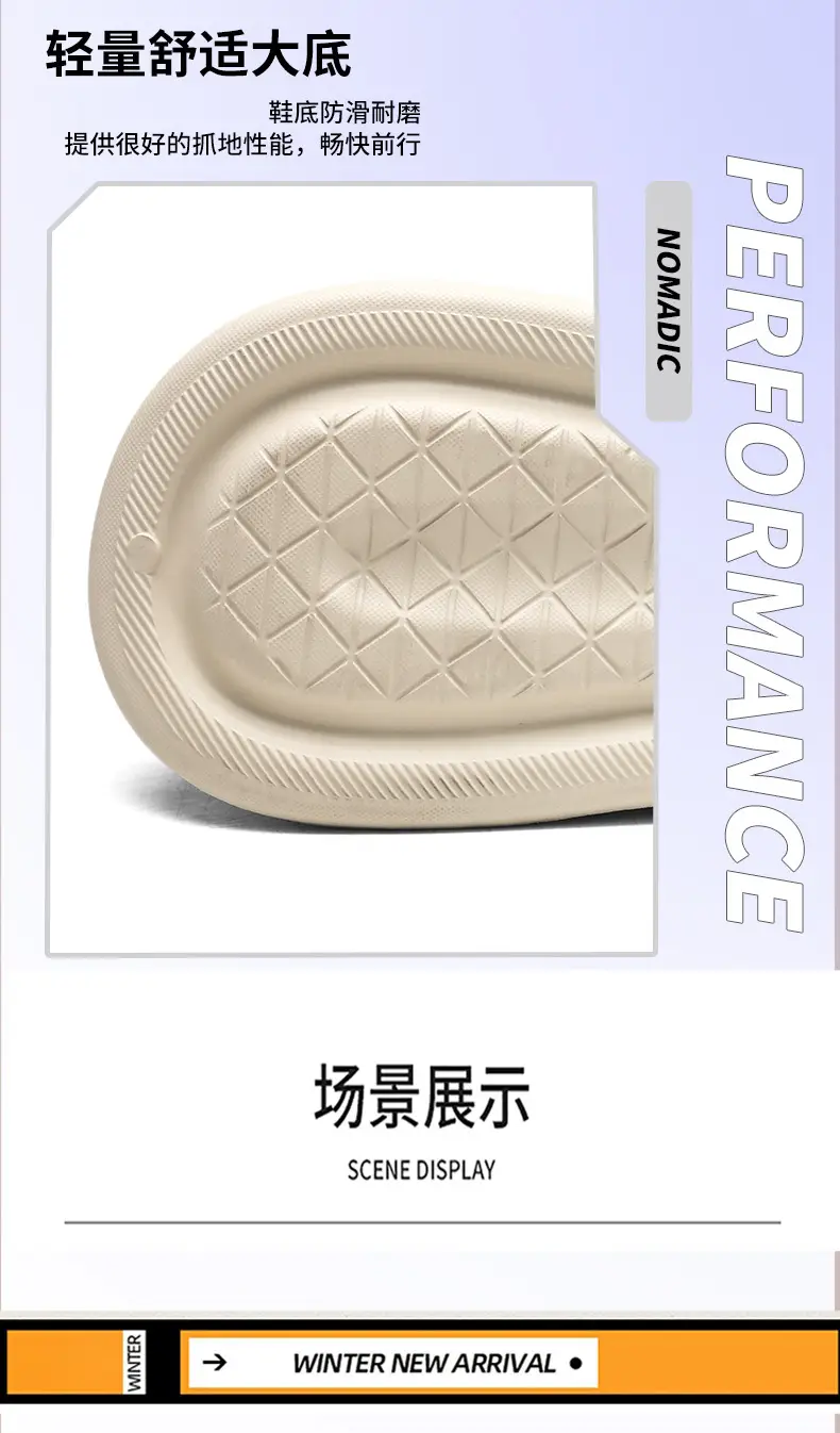 Autumn and winter super soft thick-soled hole shoes for lovers outdoor increased warm cotton shoes outdoor punk style home cotton slippers — feature 9