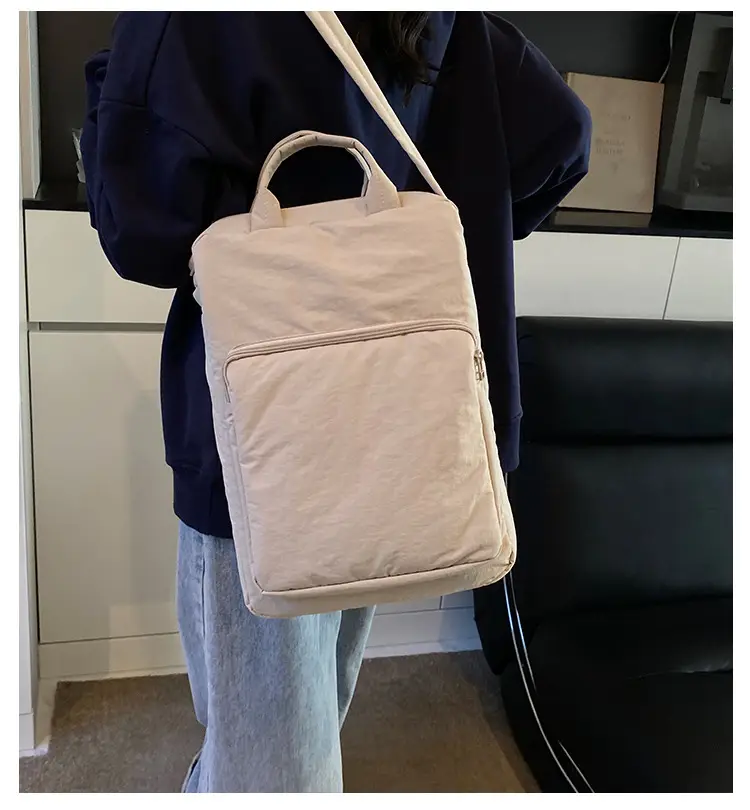 Women's Pink Nylon Shoulder Bag Large Capacity Commuter — feature 3