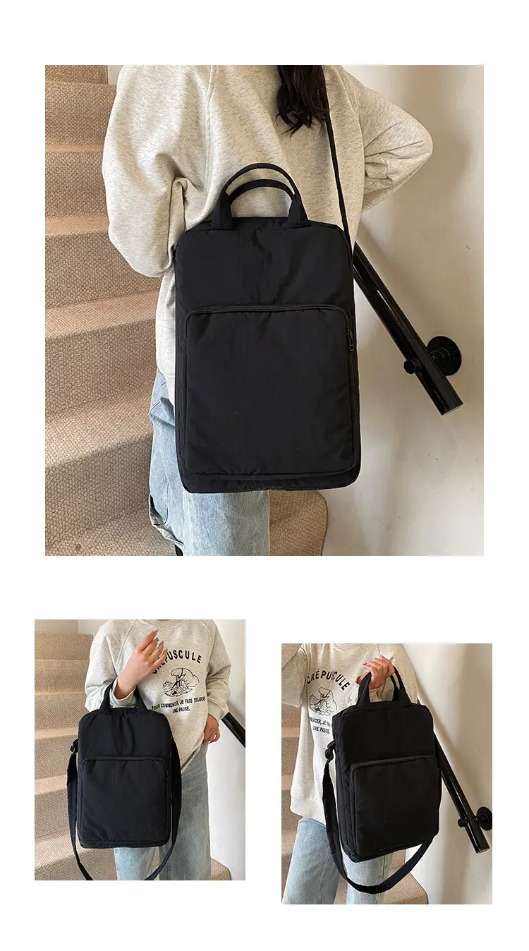 Women's Pink Nylon Shoulder Bag Large Capacity Commuter — feature 7