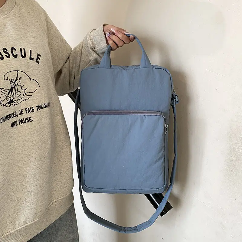 Women's Pink Nylon Shoulder Bag Large Capacity Commuter - Image 5