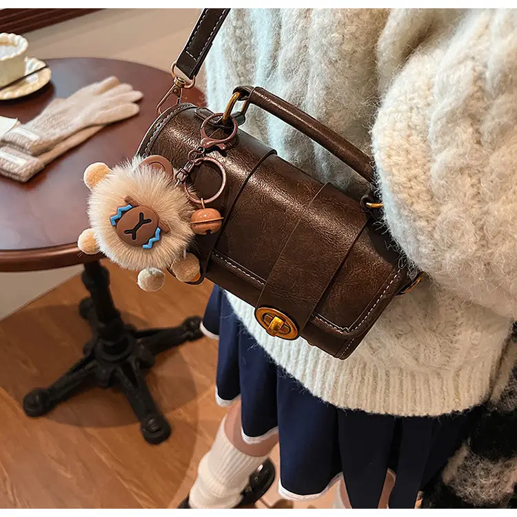 Retro Brown Satchel Shoulder Bag for Women 2025 — feature 17