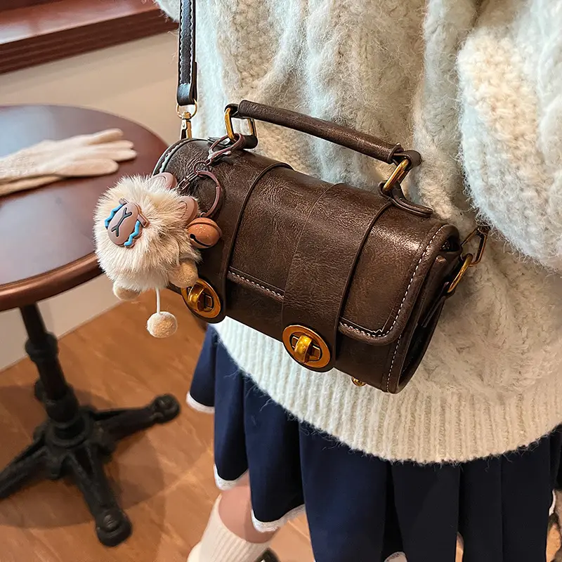 Retro Brown Satchel Shoulder Bag for Women 2025 - Image 3
