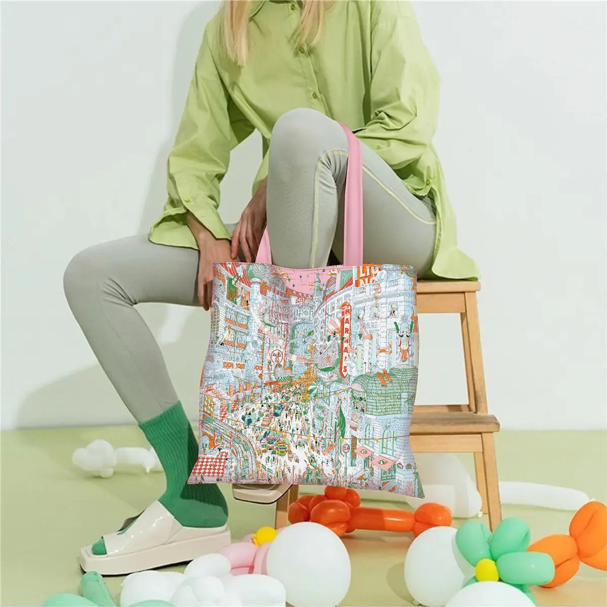 Paris City Canvas Bag Women's Handbag 40x40cm - Image 7