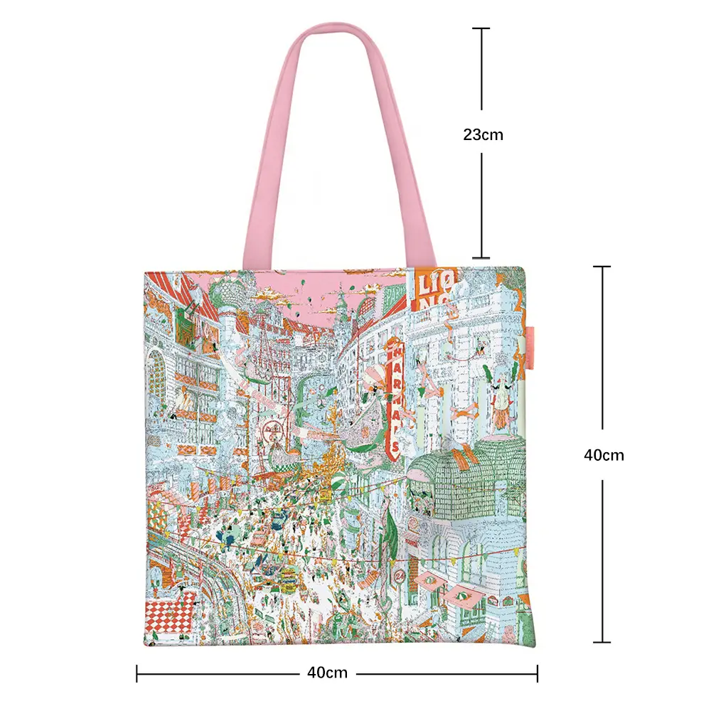 Paris City Canvas Bag Women's Handbag 40x40cm - Image 2