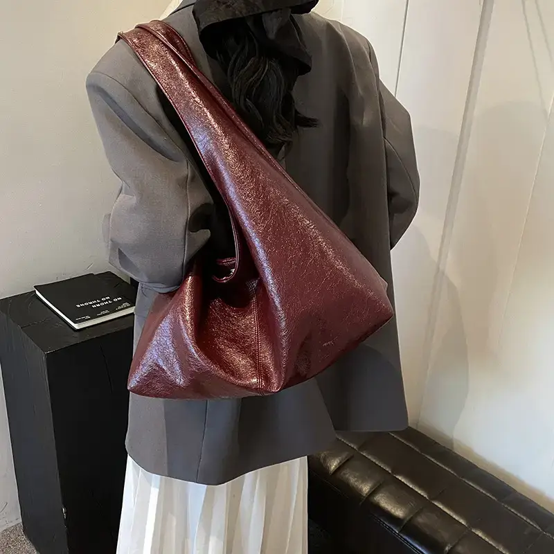 Vintage Korean Style Black Tote Bag for Women - Image 9