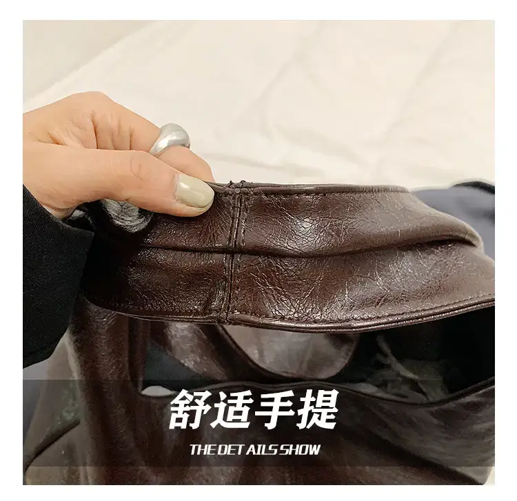 Vintage Korean Style Black Tote Bag for Women — feature 11