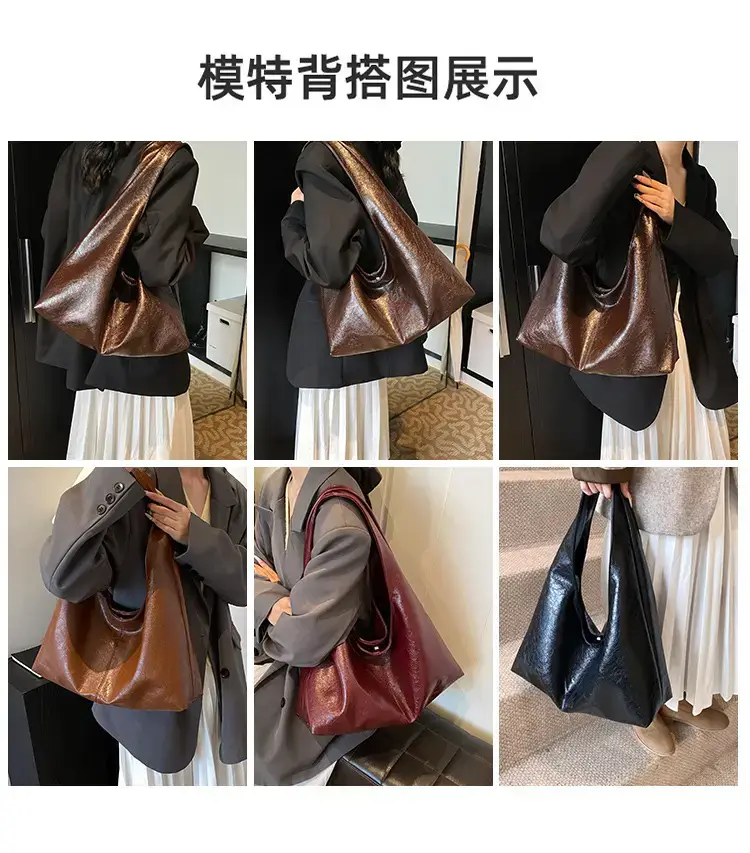 Vintage Korean Style Black Tote Bag for Women — feature 3