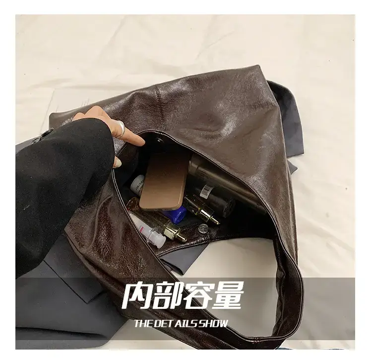 Vintage Korean Style Black Tote Bag for Women — feature 9